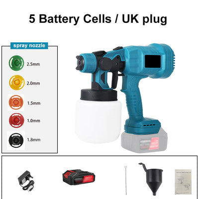 Wireless Electric Paint Sprayer Portable Cordless Spray Gun Tool