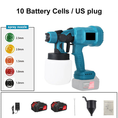 Wireless Electric Paint Sprayer Portable Cordless Spray Gun Tool