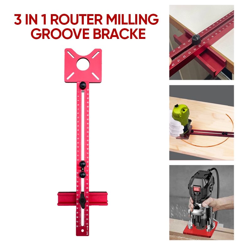 3 In 1 Router Milling Groove Bracket For Precise Woodworking