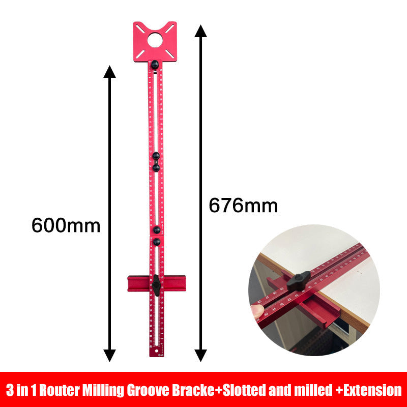 3 In 1 Router Milling Groove Bracket For Precise Woodworking