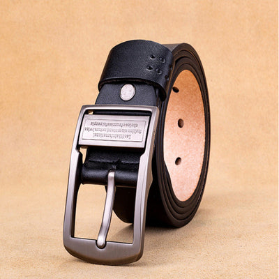 Men's Leather Belt Classic Business Style Genuine Leather Strap