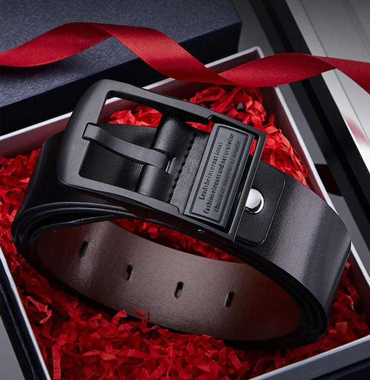 Men's Leather Belt Classic Business Style Genuine Leather Strap