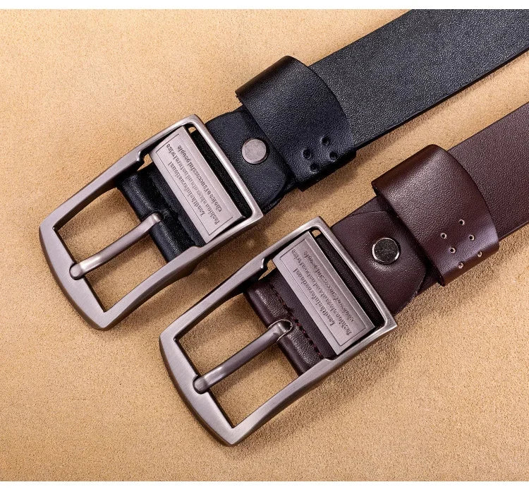 Men's Leather Belt Classic Business Style Genuine Leather Strap