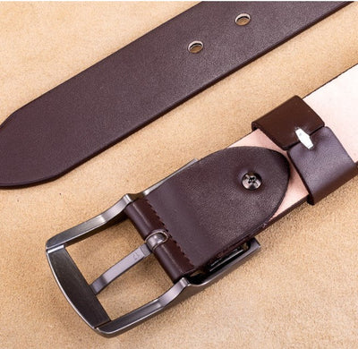 Men's Leather Belt Classic Business Style Genuine Leather Strap