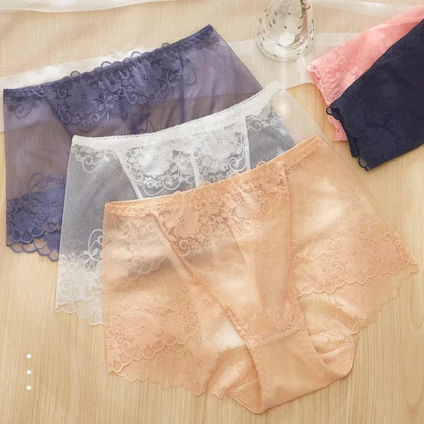 Silk Lace Panties For Women Handmade Elegant Comfort