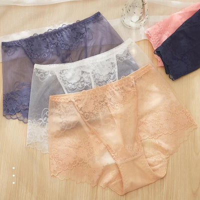 Silk Lace Panties For Women Handmade Elegant Comfort