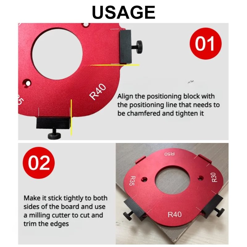 4 In 1 Multi Purpose Arc Angle Positioning Template Tool
