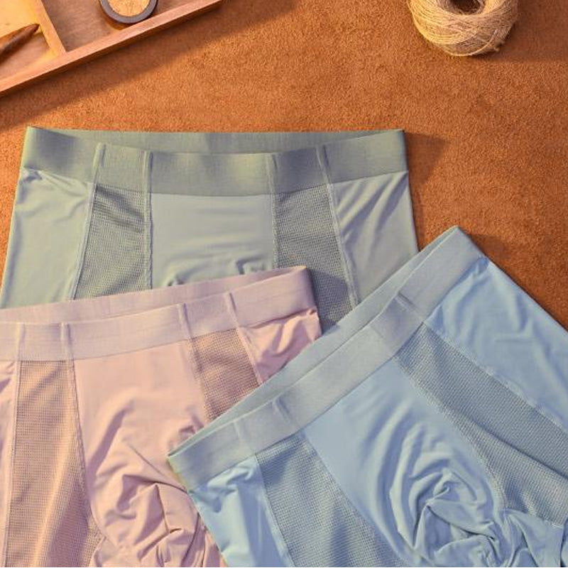 Summer Men's Ice Silk Underpants Breathable Lightweight Comfort