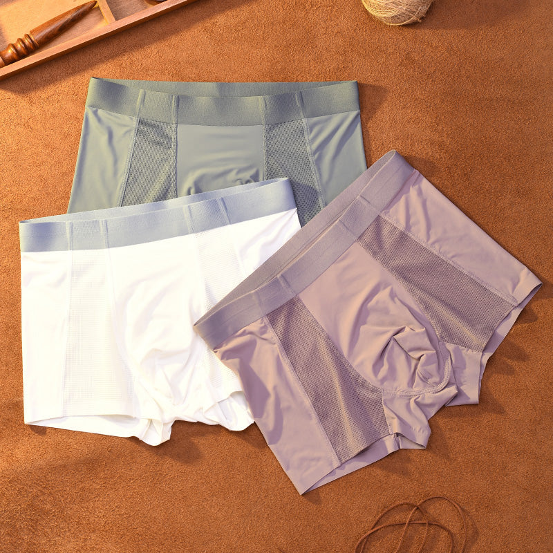Summer Men's Ice Silk Underpants Breathable Lightweight Comfort