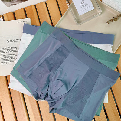 Summer Men's Ice Silk Underpants Breathable Lightweight Comfort