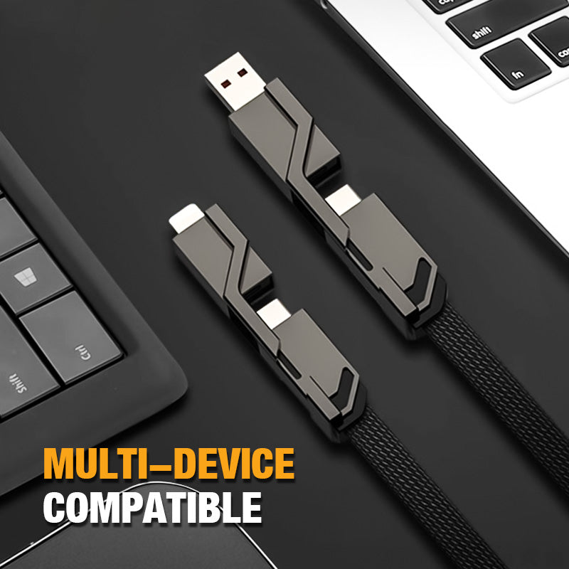 4-in-1 Fast Charging Cable With Data Sync For Multiple Devices