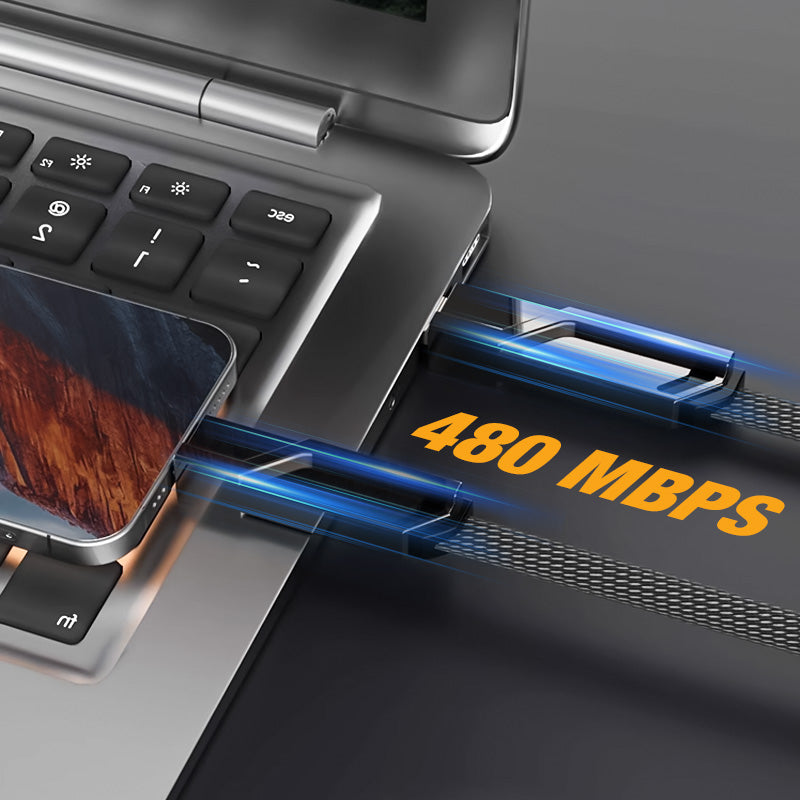 4-in-1 Fast Charging Cable With Data Sync For Multiple Devices