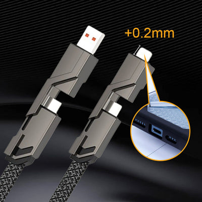 4-in-1 Fast Charging Cable With Data Sync For Multiple Devices