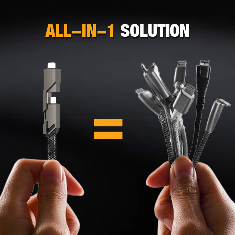4-in-1 Fast Charging Cable With Data Sync For Multiple Devices