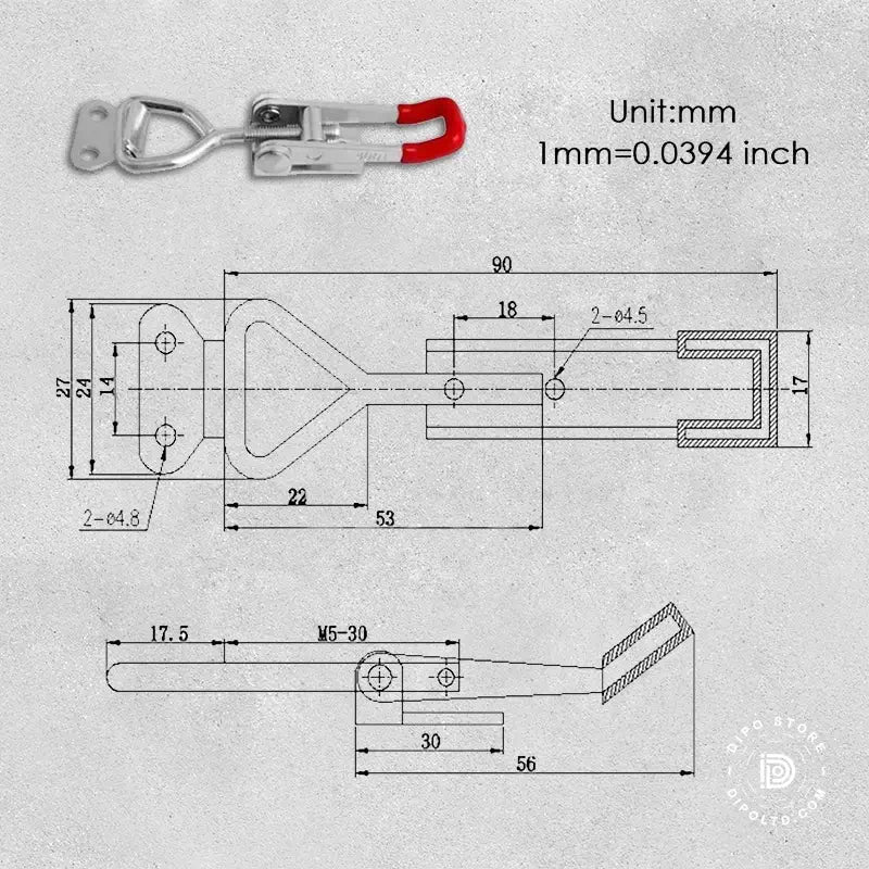 Metal Toggle Latch For Toolbox Case Durable Secure Closure