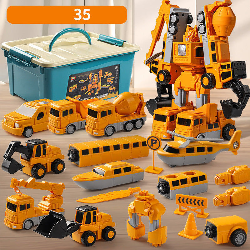 Magnetic Transform Engineering Car Toy Building Construction Set