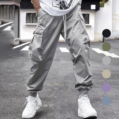 Men's Jogger Pants Casual Loose Vintage Style With Flap Pockets
