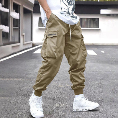 Men's Jogger Pants Casual Loose Vintage Style With Flap Pockets