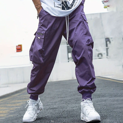 Men's Jogger Pants Casual Loose Vintage Style With Flap Pockets