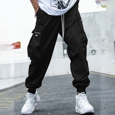 Men's Jogger Pants Casual Loose Vintage Style With Flap Pockets