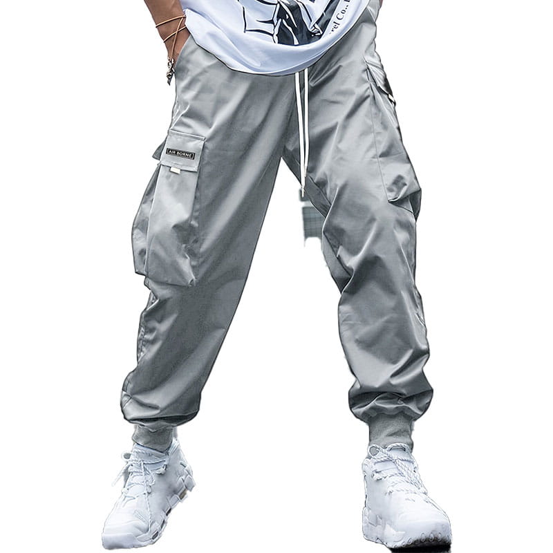 Men's Jogger Pants Casual Loose Vintage Style With Flap Pockets