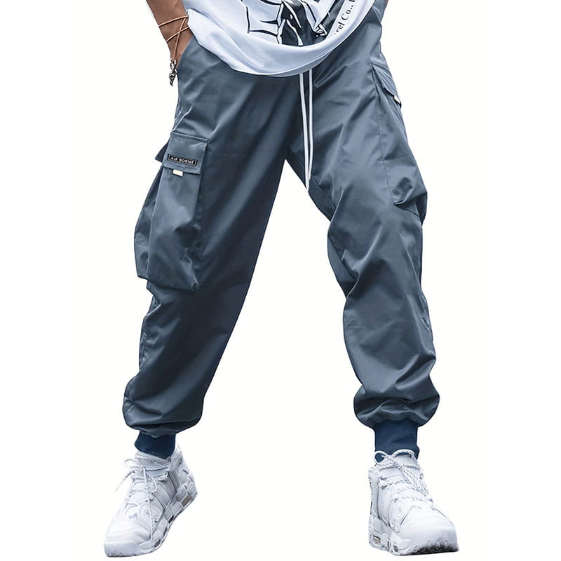 Men's Jogger Pants Casual Loose Vintage Style With Flap Pockets