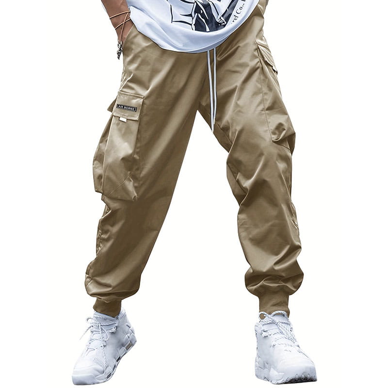 Men's Jogger Pants Casual Loose Vintage Style With Flap Pockets