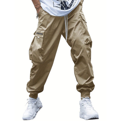 Men's Jogger Pants Casual Loose Vintage Style With Flap Pockets