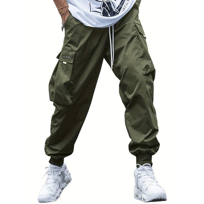 Men's Jogger Pants Casual Loose Vintage Style With Flap Pockets