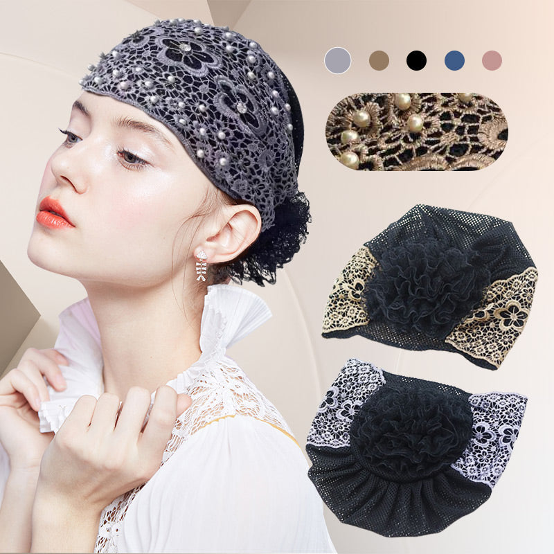 Floral Lace Headscarf Elegant Lightweight Scarf For Women