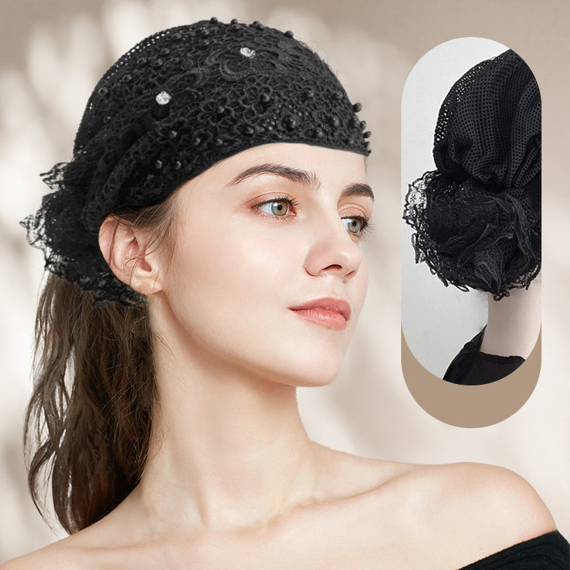 Floral Lace Headscarf Elegant Lightweight Scarf For Women