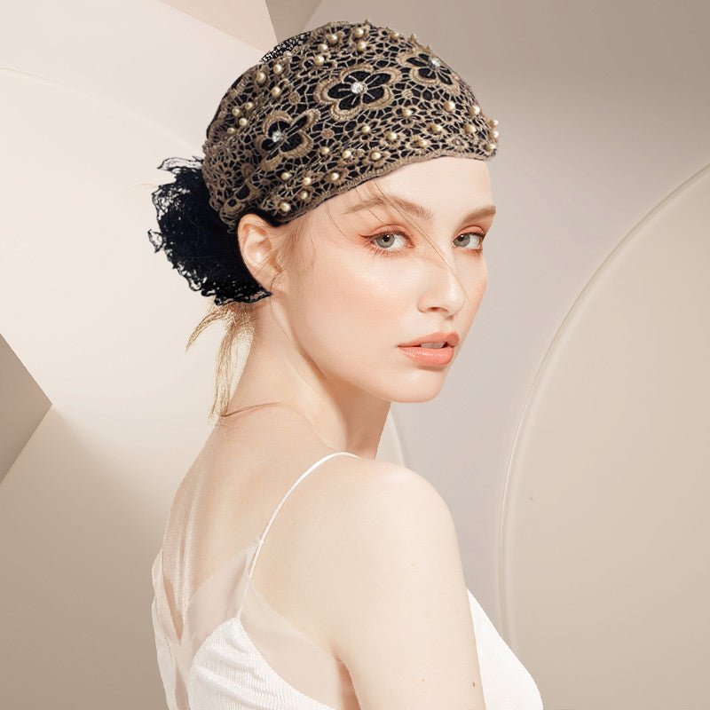 Floral Lace Headscarf Elegant Lightweight Scarf For Women