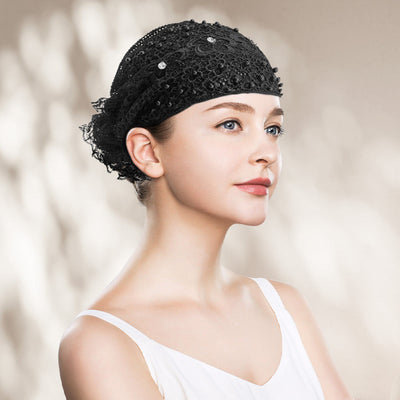 Floral Lace Headscarf Elegant Lightweight Scarf For Women