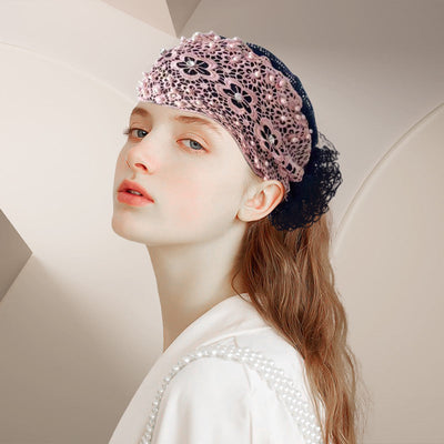 Floral Lace Headscarf Elegant Lightweight Scarf For Women