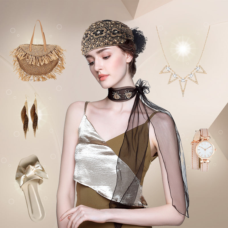 Floral Lace Headscarf Elegant Lightweight Scarf For Women