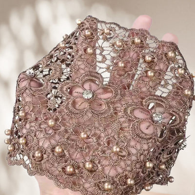 Floral Lace Headscarf Elegant Lightweight Scarf For Women