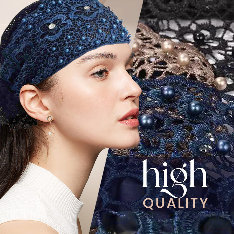Floral Lace Headscarf Elegant Lightweight Scarf For Women