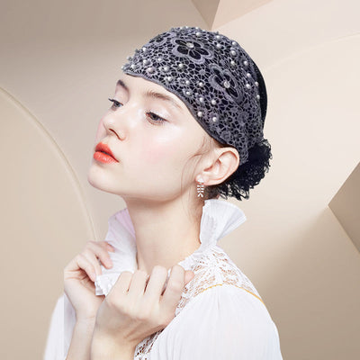 Floral Lace Headscarf Elegant Lightweight Scarf For Women