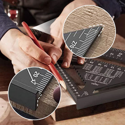 Woodworking Triangle Ruler Precision Measuring Tool For Carpentry