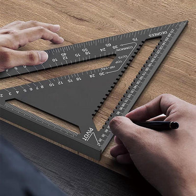 Woodworking Triangle Ruler Precision Measuring Tool For Carpentry