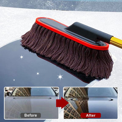 Car Duster With Extendable Telescoping Handle For Easy Cleaning
