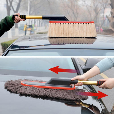 Car Duster With Extendable Telescoping Handle For Easy Cleaning