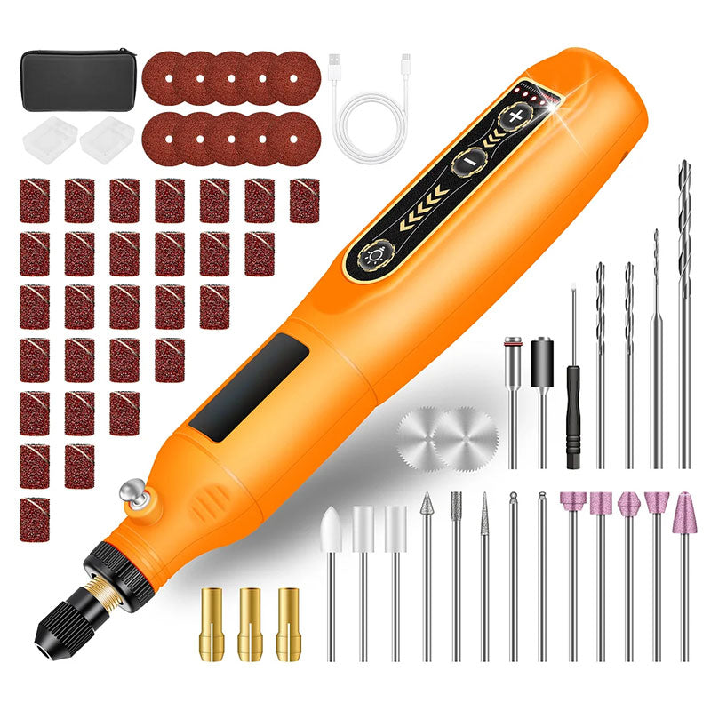 Cordless Rotary Tool With Variable Speed For Precision Cutting And Grinding