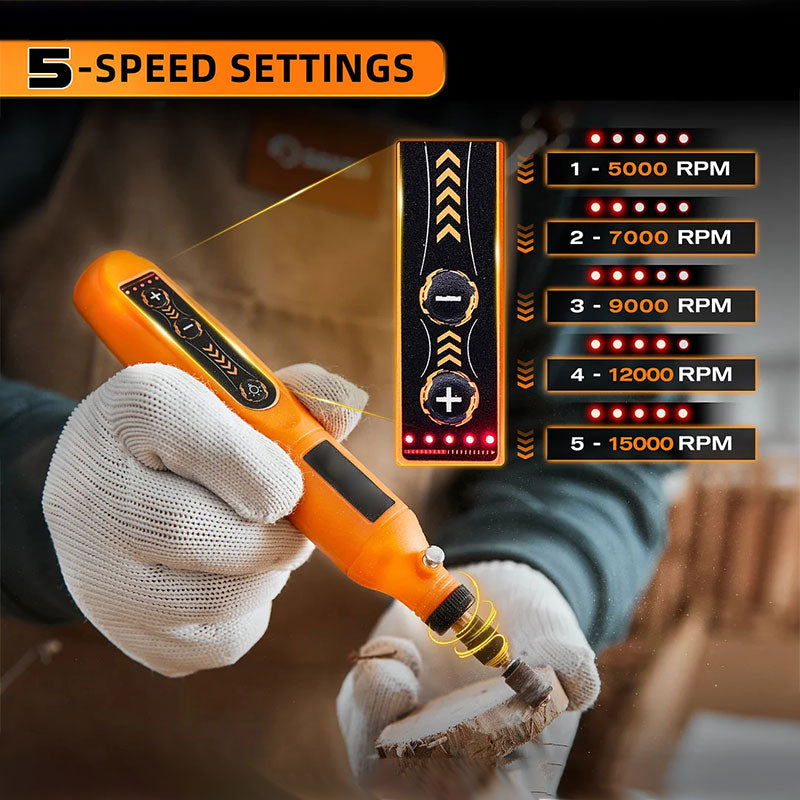 Cordless Rotary Tool With Variable Speed For Precision Cutting And Grinding