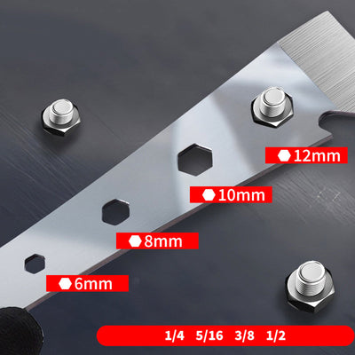 Stainless Steel Pry Bar Scraper Durable Hand Tool For Heavy Duty Use