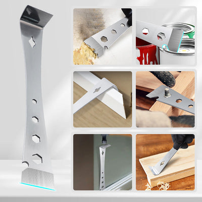 Stainless Steel Pry Bar Scraper Durable Hand Tool For Heavy Duty Use