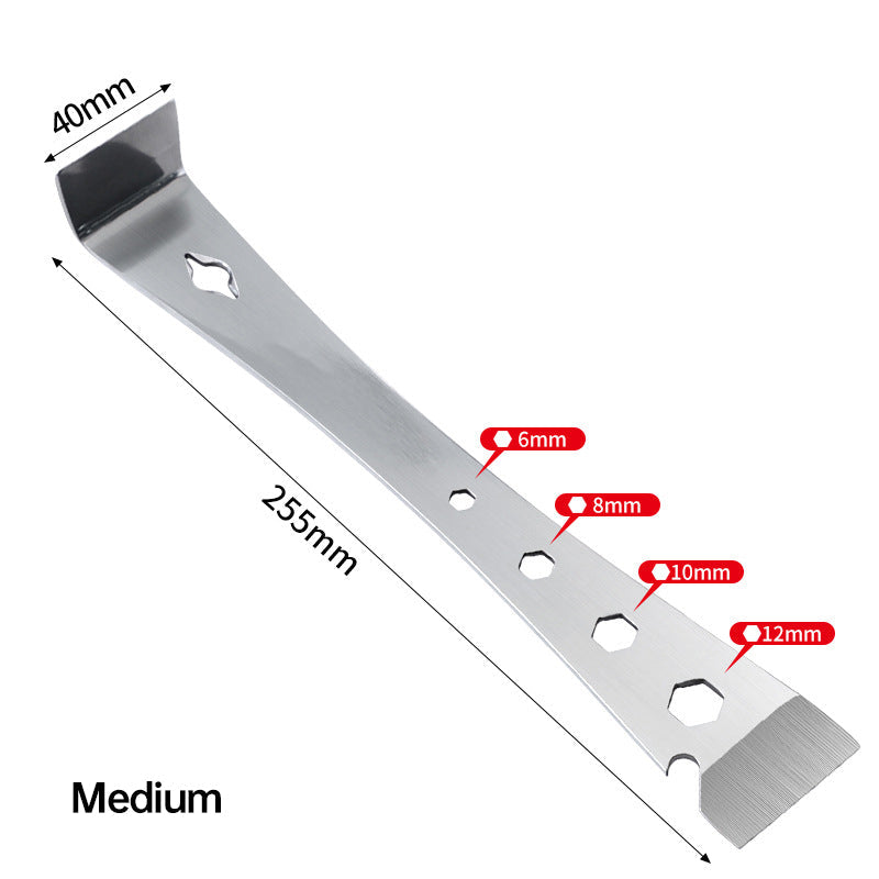 Stainless Steel Pry Bar Scraper Durable Hand Tool For Heavy Duty Use