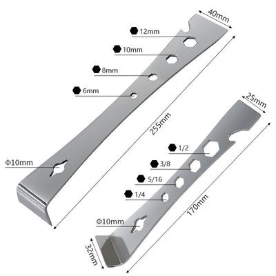 Stainless Steel Pry Bar Scraper Durable Hand Tool For Heavy Duty Use