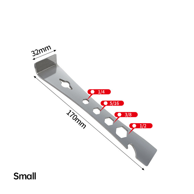 Stainless Steel Pry Bar Scraper Durable Hand Tool For Heavy Duty Use