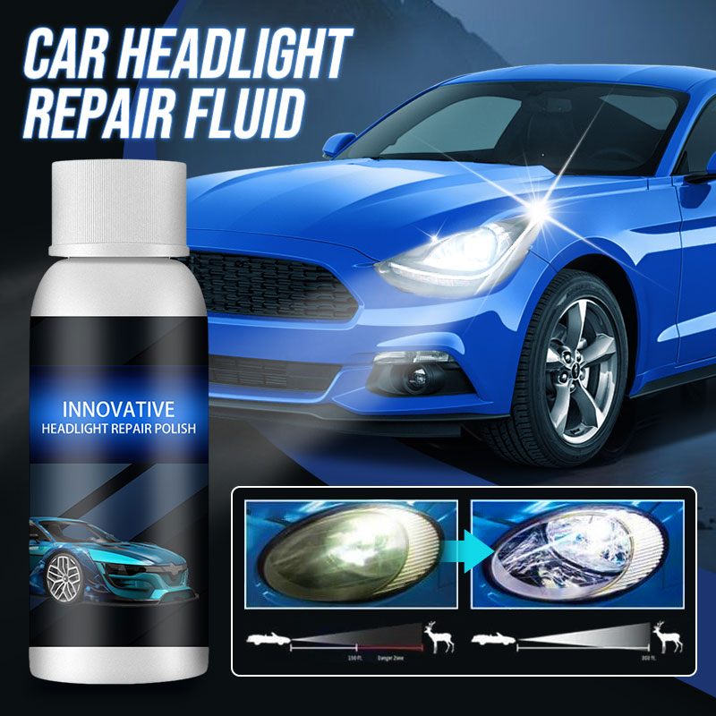 Car Headlight Repair Fluid Restores Clarity And Brightness